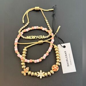 New Baublebar Merry Era holidays bracelet set - 3 bracelets